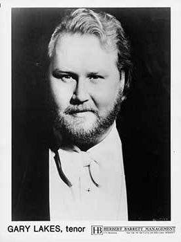 Item #19-5049 Portrait of opera tenor Gary Lakes. Gary Lakes, Christian Steiner, Herbert Barrett...