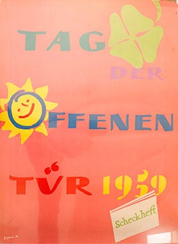 Item #19-5384 Tag Der Offenen Tur 1959. Sheckheft. [Open Door Days, 1959]. Richard Blank, artist