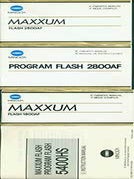 Item #19-5546 Minolta Maxxum Flash 1800AF & Flash 2800AF owner’s manuals in English and French...