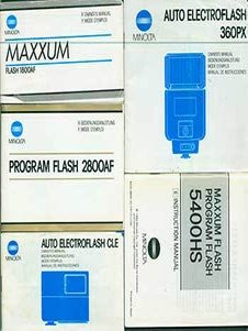 Item #19-5547 Minolta Maxxum Flash Program Flash 5400HS (English/Spanish), Program Flash 2800AF...