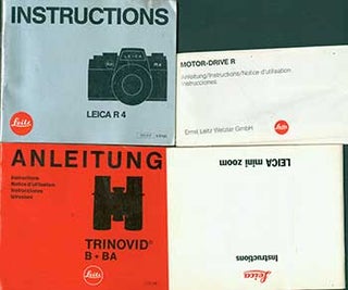 Item #19-5550 Leitz Instructions for Leica mini zoom, Leica R 4, Motor-Drive R, & Trinovid B +...
