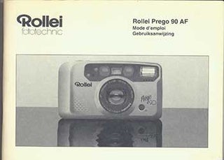 Item #19-5553 Rollei Prego 90 AF owner’s manual in French and German. Rollei