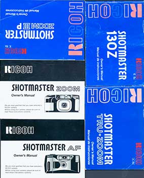 Item #19-5555 Ricoh Shotmaster owner’s manuals for the Tru-Zoom, Zoom III P, 130Z, AF, and Zoom...