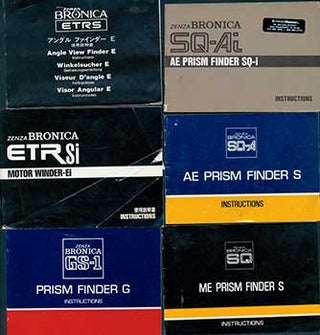 Item #19-5567 Zenza Bronica manuals for the SQ-Ai AE Prism Finder SQ-i, the SQ ME Prism Finder S,...
