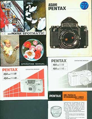 Item #19-5595 Pentax manuals for the 6x7 (Jp), SMC Pentax-FA Interchangeable Lenses (En), IQ Zoom...