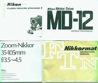 Item #19-5838 Nikon instruction manuals for the Bellows Focusing Attachment PB-5, Nikkormat FTN,...