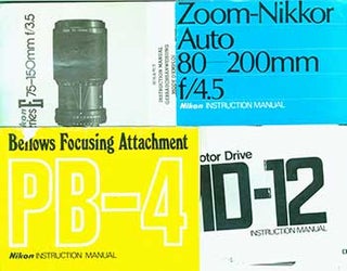Item #19-5845 Nikon instruction manuals for the Zoom-Nikkor Auto 80-200mm f/4.5, Series E75-150mm...