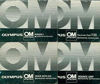 Item #19-5850 Olympus OM System instruction manuals for Quick Auto 310, Winder 1, Electronic...