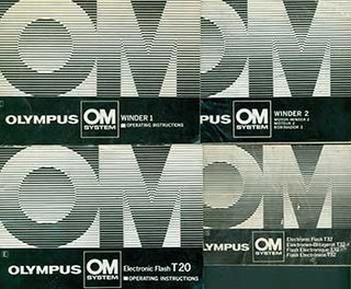 Item #19-5851 Olympus OM System instruction manuals for Electronic Flash T20, Winder 1, Winder 2,...