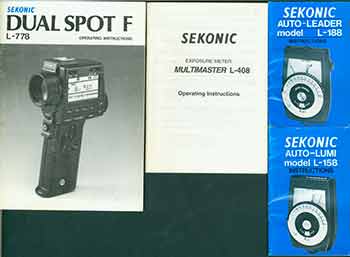 Sekonic exposure meter instruction manuals for the Dual Spot F L