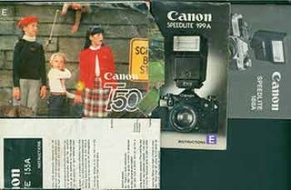Item #19-5897 Canon instruction manuals for the Canon T50, Canon Speedlite 188A, Canon Speedlite...