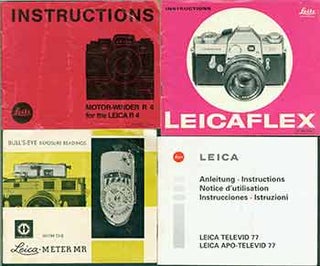 Item #19-5898 Leica instruction manuals for the Motor-winder R4, Leica Meter MR, Leicaflex, Leica...