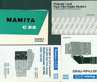 Item #19-5911 Mamiya operating instructions for Mamiya C22, Polaroid Land Pack Film Holder Model...