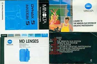 Item #19-5916 Minolta manuals for MD lenses, Dyynax 5/Maxxum 5, and two different brochures both...