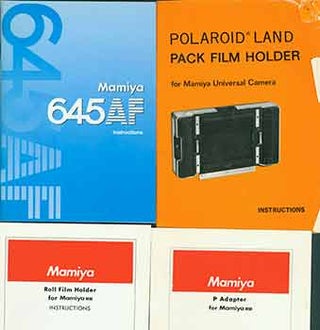 Item #19-5920 Mamiya operating instructions for Mamiya 645AF, Polaroid Land Pack Film Holder for...