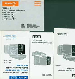 Item #19-5922 Mamiya operating instructions for Mamiya 645AF 120/220 magazine, Mamiya...