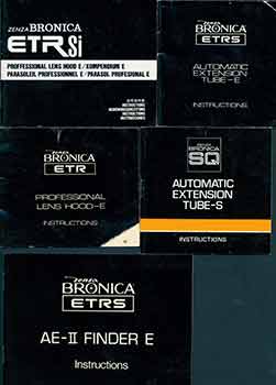 Item #19-5926 Zenza Bronica instruction manuals for the ETR Professional Lens Hood-E, the ETRS...