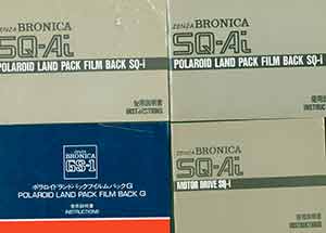 Item #19-5943 Zenza Bronica manuals for SQ-AI Polaroid Land Pack Film Back SQ-1, Motor Drive SQ-i...