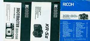 Item #19-5946 Ricoh Manuals for KR-30SP, KR-5III and Shotmaster Zoom. Ricoh