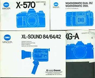 Item #19-5951 Minolta manuals for XG-A, X-570, XL-Sound 84/64/42, Weathermatic Dual...