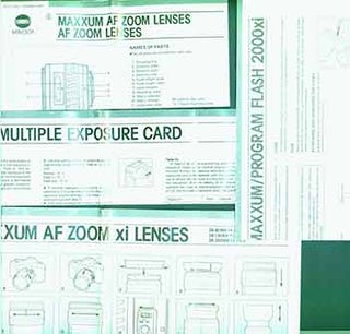 Item #19-5952 Minolta manuals for Maxxum/Program Flash 2000xi, Maxxum AF Zoom lenses AF Zoom...