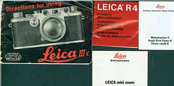 Leica Camera AG (Germany) - Leica Instruction Manuals for Leica R4, Leica Mini Zoom Brief Instructions, Angle View Finder R, Leica IIIC