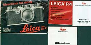 Item #19-6007 Leica instruction manuals for Leica R4, Leica mini zoom brief instructions, Angle...