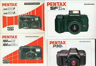 Item #19-6011 Pentax instruction manuals for Pentax P30T, Pentax SF1N, Zoom 280-P, IQZoom 115....