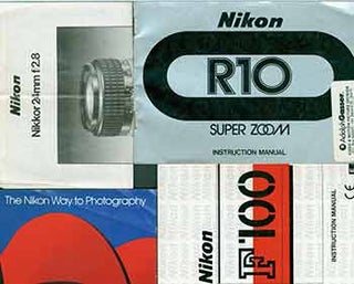 Item #19-6013 Nikon instruction manuals for Nikon F100, Nikon R10 Super Zoom, Nikkor 24mm f/2.8,...
