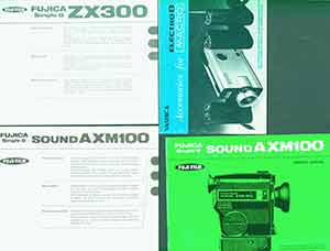Item #19-6040 Instruction manuals for Fujica Single-8 Sound AXM100, Fujica Single08 ZX300,...