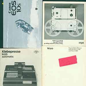 Item #19-6045 Instruction manuals for Agfa Kleberpresse N 8S automatic, Braun FP 3 Super, Nizo S 560/S 800, Canon EOS 10s. Agfa, Munich.