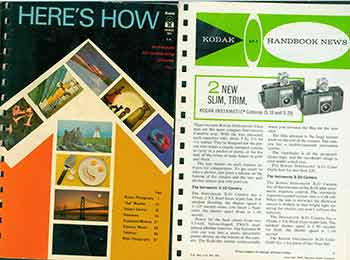 Item #19-6054 Kodak Handbook News for Kodak Instamatic S-10 and S-20, Kodak Here’s How Techniques for Outstanding Pictures booklet, plus an additional 5 pieces of Kodak ephemera. Kodak.