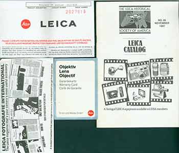 Leica Camera AG (Germany) - Leica Historical Society for America Catalog, Plus 4 Pieces of Leica Ephemera Including Warranty Cards