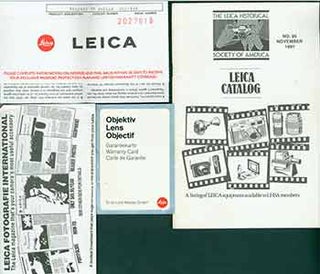 Item #19-6055 Leica Historical Society for America catalog, plus 4 pieces of Leica ephemera...