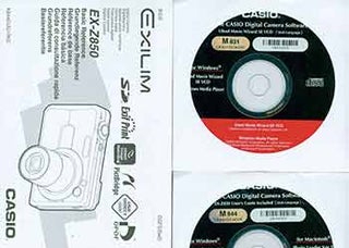 Item #19-6059 Casio instruction manual for EX-Z850, CD-ROM software for M 844, and CD-ROM...