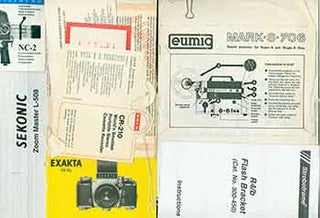 Item #19-6128 Fujica Z800 manual, Eumig Mark S 706 manual, Sekonic manual, and various ephemera