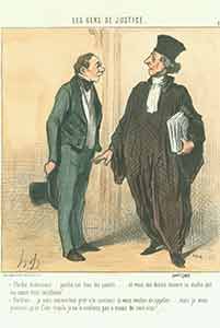 Item #19-6353 “Perdu monsieur...perdu sur tous les points (Beaten, Sir...Beaten on all counts)” from Les Gens de Justice (Lawyers and Judges) Series, 1845-1848. Plate No. 1. Honoré Daumier.