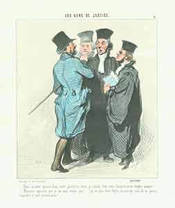 Item #19-6360 “Vous m’avez injurie dans votre plaidoirie (You insulted me in your address to the court...)” from Les Gens de Justice (Lawyers and Judges) Series, 1845-1848. Plate No. 9. Honoré Daumier.