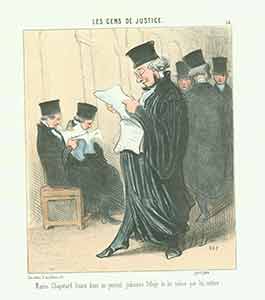Daumier, Honor (1808-1879) - Maitre Chapotard Lisant Dans Un Journal Judiciaire L'Eloge de Lui Meme Par Lui Meme (Smug Lawyer, Esq. Reading, in a Legal Journal, a Eulogy About Himself Penned by... Himself)