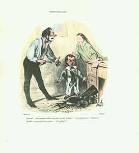 Item #19-6549 “Viens voir: ton marsonin d’enfant (See your disgusting child!)...” from Moeurs Conjugales (Mores of Married Life) Series, 1839-1842. Plate No. 2. Honoré Daumier.