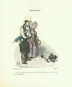 Item #19-6554 “Je te le dis toujours (I’ve told you again and again)...” from Moeurs Conjugales (Mores of Married Life) Series, 1839-1842. Plate No. 24. Honoré Daumier.
