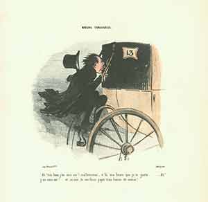 Item #19-6564 “Ah! Tres bien j’en suis sur! (Aha! Now at last I’m sure of it!)” from Moeurs Conjugales (Mores of Married Life) Series, 1839-1842. Plate No. 35. Honoré Daumier.