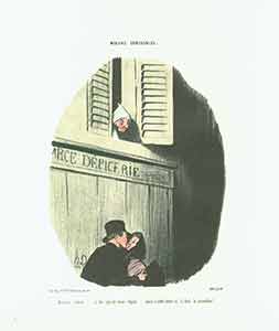 Daumier, Honor (1808-1879) - Bonsoir Cherie... Si Ton Epicier Nous Voyait(Goodnight, Dearest... If Your Grocer Saw Us)... 