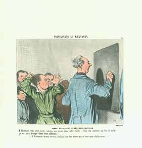 Item #19-6588 “Comme On Devient Grand Mathematicien (How One Becomes A Mathematician)” from the Professeurs et Moutards (Teachers and Students) Series, 1845-1846. Plate No. 3. Honoré Daumier.