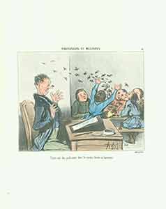 Daumier, Honor (1808-1879) - Triste Sort Des Professeurs Dans Les Annees Fertiles En Hannetons! (Sad Fate of the Teachers in the Vintage Years for May-Bugs)