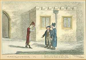Item #19-6617 The Rake's-Progress at the University - No. 4 - "Expulsion waits that Son of Alma Mater / Who Dares to show his face in Boot or Gaiter.”. James Gillray, fecit.