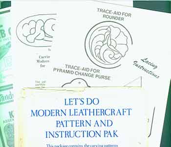 Item #19-6686 Let’s do Modern Leathercraft Pattern and Instruction Pak. Tandy Leather Company, Texas Ft Worth.