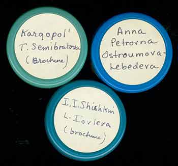 Item #19-6714 Three rolls of microfilm labeled I. I. Shichkim L. Iovlera (Brochure), Kargopol T. Semibratova (brochure), and Anna Petrovna. I. I. Shichkim L. Iovlera, Kargopol T. Semibratova, Anna Petrovna, Moscow.