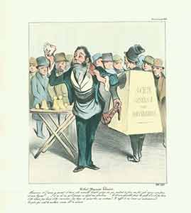 Item #19-6779 “Robert Macaire Libraire (Robert Macaire Dealer in Books)” from Caricaturana: Robert Macaire Series, 1836-1838. Plate No. 14. Honoré Daumier.