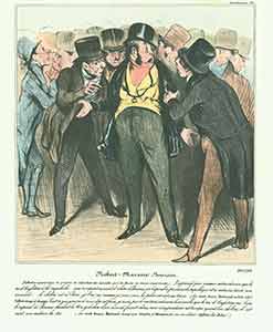 Item #19-6790 “Robert Macaire Boursier (Robert Macaire Stockbroker)” from Caricaturana: Robert Macaire Series, 1836-1838. Plate No. 29. Honoré Daumier.